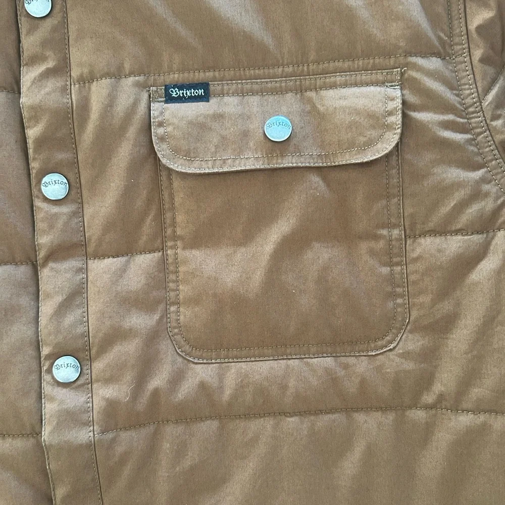 Brixton Men's Cass Brown Quilted Jacket. - Picture 5 of 6
